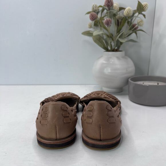 Nisolo Huarache Leather Sandal Slip On Leather Almond Women 7 NWOB Anthropologie - Picture 4 of 9